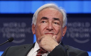 Le directeur du Fonds Monétaire International, Dominique Strauss-Kahn le 30 janvier 2010 à Davos, Suisse.