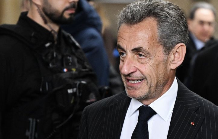 L'ancien président de la République Nicolas Sarkozy à la cour d'appel de Paris, mercredi 14 février 2024. 