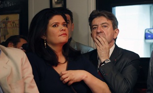 Raquel Garrido et Jean-Luc Mélenchon