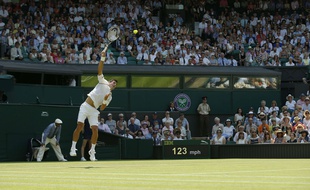 Novak Djokovic a joué dans la chaleur du 1er juillet 2015.
