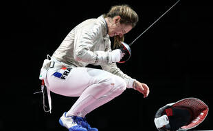 Manon Brunet, très émue après sa médaille de bronze à Tokyo.