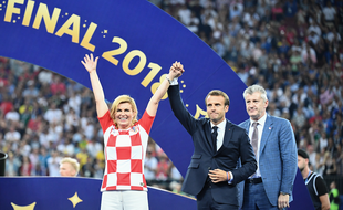 Le président de la France et la présidente de la Croatie