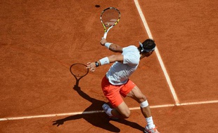 Rafael Nadal a souffert contre Brands, le 27 mai 2013 à Roland Garros.