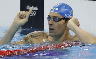 Camille Lacourt à Rio, en 2016