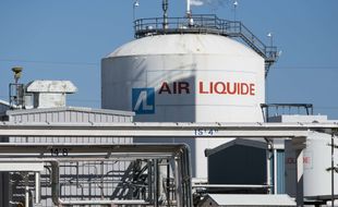 Le logo Air Liquide photographié à Dallas (Texas, Etats-Unis), le 12 novembre 2015.