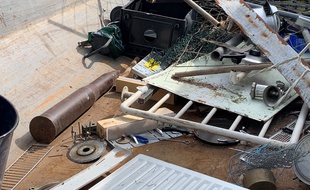 L'obus retrouvé au Smictom d'Alsace Centrale à Scherwiller fait 95 cm.