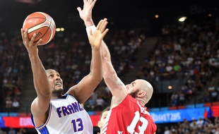 Boris Diaw lors de France-Pologne le 7 septembre 2015.