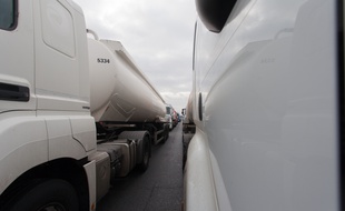 Blocage des routiers. Illustration.