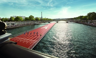 En soutien à la candidature Paris 2024, Paris va se transformer en «plus grand terrain de sport au monde» les 23 et 24 juin avec notamment une piste d’athlétisme flottante entre le pont Alexandre III et le pont des Invalides.