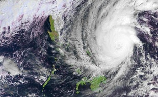 Photosatellite du typhon Hagupit prise le 5 décembre 2014 et fournie par EUMETSAT