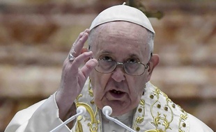 Le pape François le 4 avril 2021 dans la Basilique Saint-Pierre.