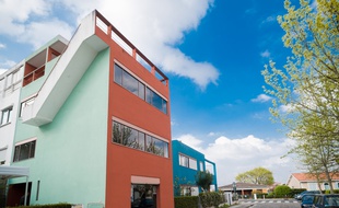 A Pessac, le 15 septembre 2014, la Cité Frugès dessinée par le Corbusier.