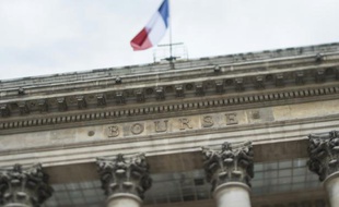 Le Palais Brongniart, le 22 août 2014 à Paris