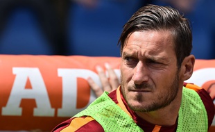 Francessco Totti lors de Roma-Lazio, le 30 avril 2017.