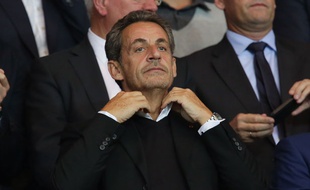 Nicolas Sarkozy au Parc des Princes, le 31 août 2014.