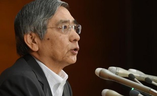 Le gouverneur de la Banque du Japon, Horuhiko Kuroda, lors d'une conférence de presse à Tokyo le 4 septembre 2014