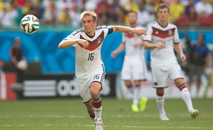 Philipp Lahm lors du match entre l'Allemagne et le Portugal le 16 juin 2014.