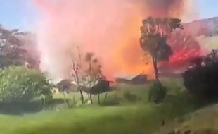 L'explosion d'une usine de feux d'artifice en Colombie, le 4 janvier 2015.