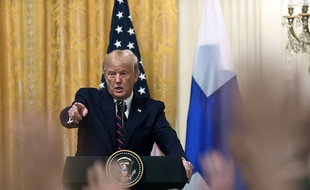 Le président américain Donald Trump, lors d'une conférence de presse à la Maison Blanche, ce mercredi 02 octobre.