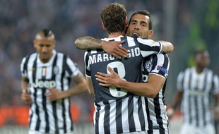 Claudio Marchisio célèbre son but face à Lyon en Europa League, le 10 mars 2014
