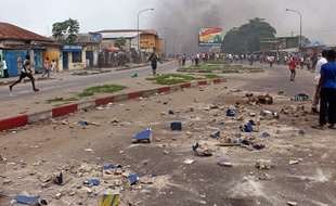 Crise à Kinshasa, en RDC, le 19 janvier 2015.