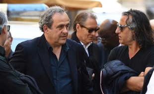 Michel Platini lors des obsèques d'Henri Michel, en avril dernier.