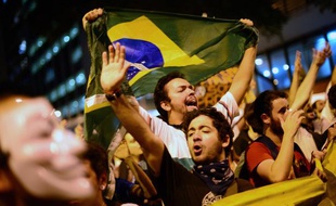 Manifestants dans les rues de Rio, au Brésil, le 17 juin 2013.