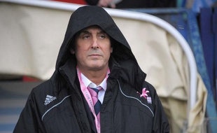 Le président du Stade Français, Max Guazzini, lors d'un match à Colombes fin 2010.