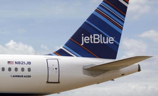 Avion de la compagnie JetBlue à Mobile aux Etats-Unis le 8 avril 2013