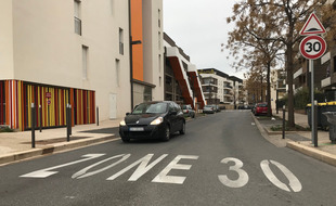 Une zone limitée à 30 dans le quartier des Grisettes à Montpellier