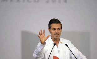 Le président mexicain Enrique Peña Nieto prononce un disocurs à Veracruz, le 9 décembre 2014