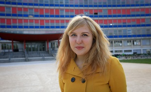 Manon Tendil, laurare du concours d'écriture lancé par l'astronaute Thomas Pesquet / ESA sur le Petit Prince de Saint-Exupery. Strasbourg le 13 avril 2017.