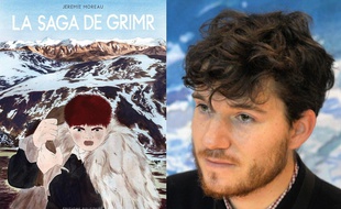 La couverture de La saga de Grimr et son auteur Jérémie Moreau