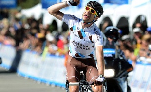 Le coureur français Sylvain Georges remporte une étape de Californie en mai 2012.