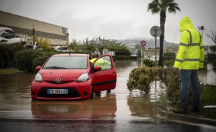 Les inondations de novembre 2019 à Cannes-Mandelieu, dans les Alpes-Maritimes.