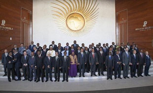 Les chef d'Etats africains et les chefs de gouvernements regroupés le 30 janvier 2015 pour le lancement du 24ème sommet de l'Union africaine à Addis Abeba