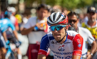 Thibaut Pinot à l'arrivée de la 10e étape