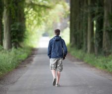 Illustration picture on teens Pix : Young sad and lonely wandering man on a side street/Credit:ISOPIX/SIPA/1407281650