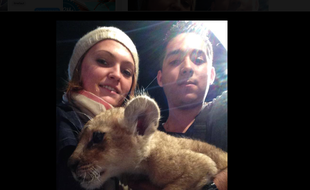 Mathilde et son lionceau.