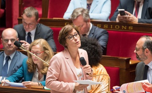 La secrétaire d'Etat, Christelle Dubos, à l’Assemblée nationale le 11 juin 2019.