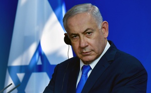 Le Premier ministre israélien Benjamin Netanyahou lors d'une conférence de presse commune avec la chancelière allemande Angela Merkel à Berlin, le 4 juin 2018.