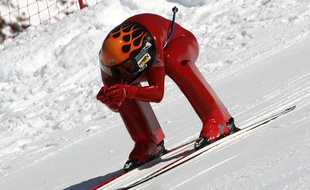 Simone Origone en pleine action, le 2 avril 2007 en Italie.