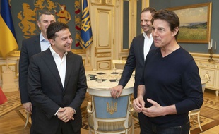 Tom Cruise a rencontré le président ukrainien Volodymyr Zelensky fin septembre 2019.