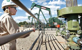 Un forage dans une exploitation de gaz, en Floride, en août 2009.