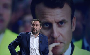 Matteo Salvini sur un plateau télé en Italie, le 9 décembre 2018.
