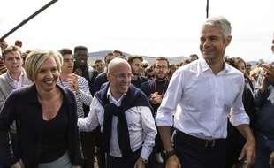 Laurent Wauquiez avec Eric Ciotti et Virginie Calmels