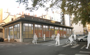 La halle de la Martinière à Lyon devrait rouvrir ses portes à l'automne 2017.