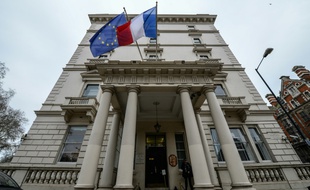 L'ambassade de France, le 25 janvier 2016 à Londres