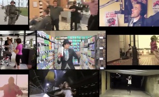 Capture d'écran du montage video de 20 Minutes sur les lipdubs des internautes sur «Happy» de Pharell Williams.