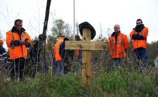Des employés de l'aciérie Ascoval, menacée de fermeture.